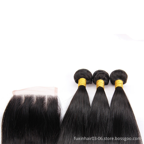 Alley express 12a south africa remy straight human weave bundles virgin malaysian hair with closure